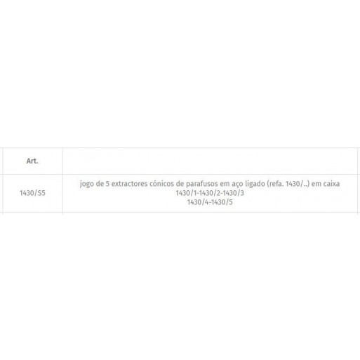 Jogo extratores esquerdos 1430/s5 BETA