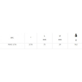 Chave sextavado interior 96as polegadas 3/16" BETA