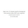 Jogo chaves sextavado interior com cabo 96t/sp11 BETA