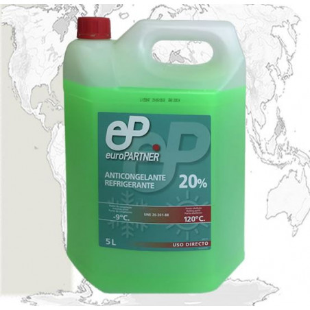 Anticongelante EUROPARTNER verde 5lts 20%