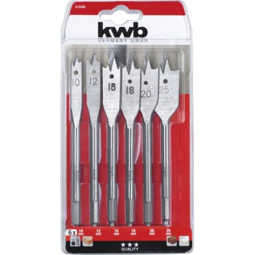 KWB kit brocas pua - madeira 1/4 hex 6pç