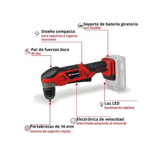 Aparafusadora angular Einhell TE-AD 18Li SOLO