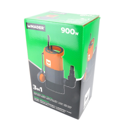 Bomba Submersível 3 em 1, Águas Sujas, 900W, 14000 L/h