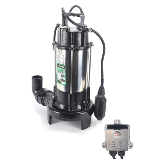 Bomba Submersível Águas Sujas, 1300W, com Triturador