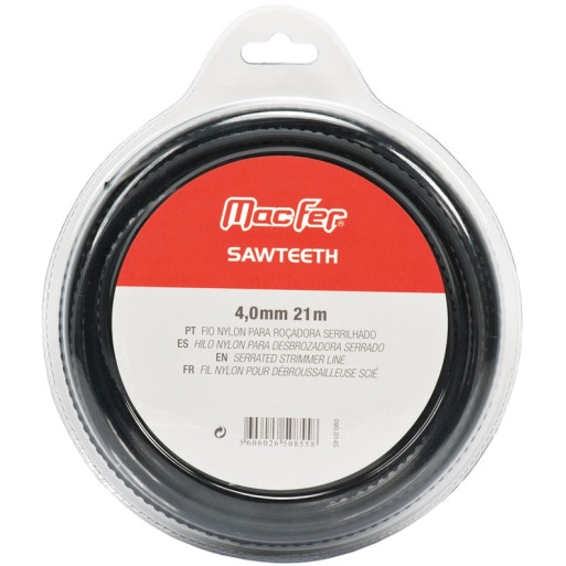 Macfer Fio nylon para roçadora serrilhado Sawteeth-1