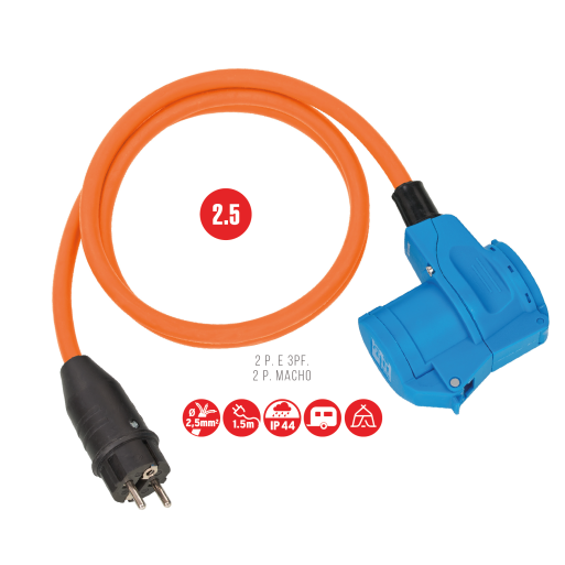 EXTENSÃO ADAPTADOR CEE 230V/16Ax2 1,5MTx2,5mm BRENNENSTUHL